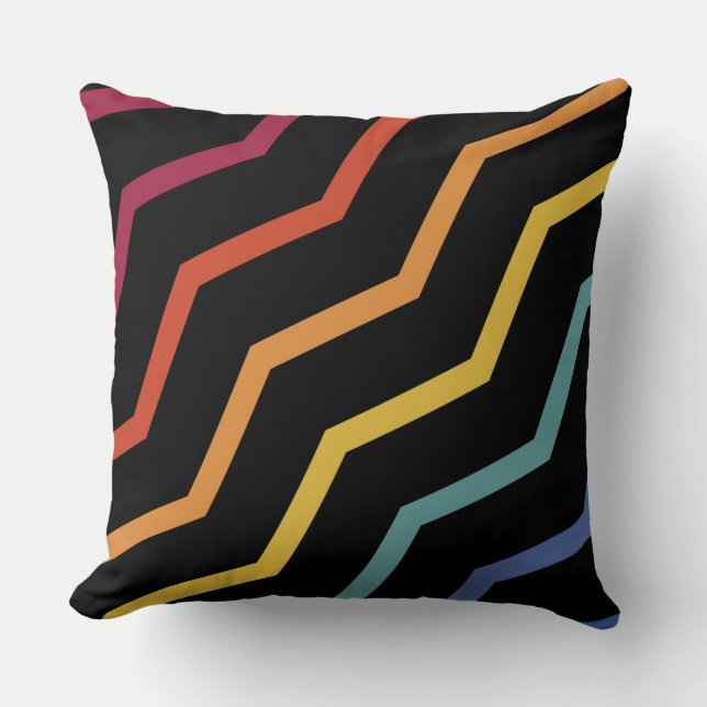 Colorful Zigzag Mönster Dekorativ kudde (Framsida)
