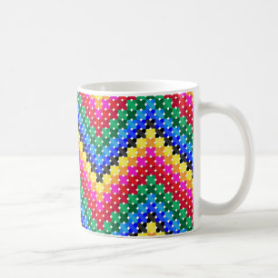 Colorful zigzag mönster kaffemugg