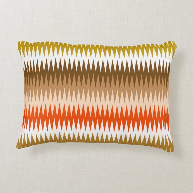 COLORFUL Zigzag Multifärgad Mönster Prydnadskudde (Baksidan)