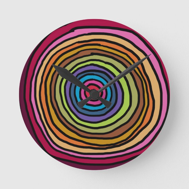 ColorfulCircles.jpg Rund Klocka (Framsida)