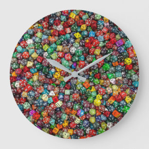 Colorfull Dice Clock Stor Klocka