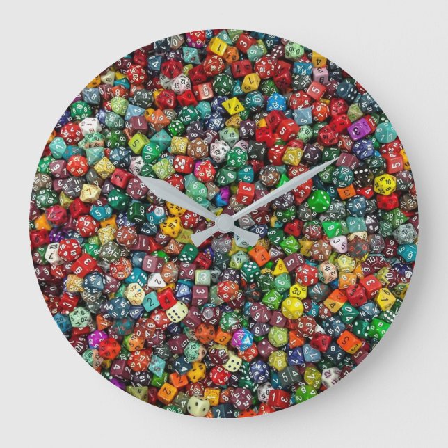 Colorfull Dice Clock Stor Klocka (Framsida)