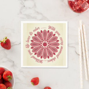 COLORFULL MODERN FLOWER GIFT DAUGHTER SISTER MAMMA PAPPERSSERVETT