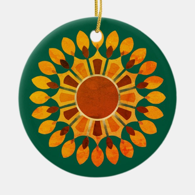 COLORFULL MODERN FLOWER GIFT DAUGHTER SISTER MOM JULGRANSPRYDNAD KERAMIK (Framsidan)