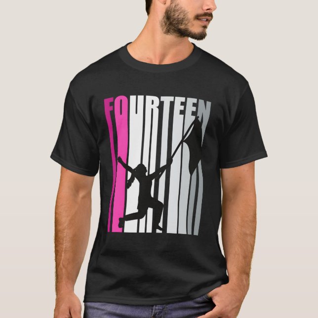 Colorguard 14:e Marching Band Flaggor T Shirt (Framsida)