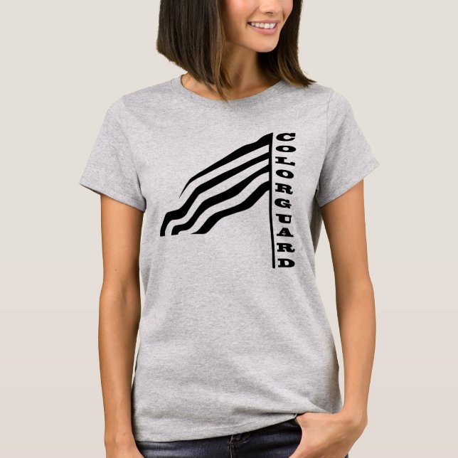 Colorguard Flagga T Shirt (Framsida)
