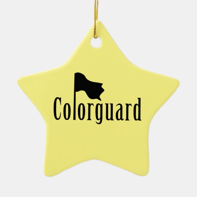 Colorguard Flagga Text Ceramic Ornament (Framsidan)