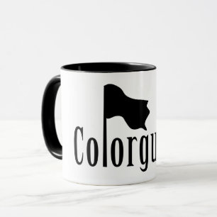 Colorguard Flagga Text Mugg