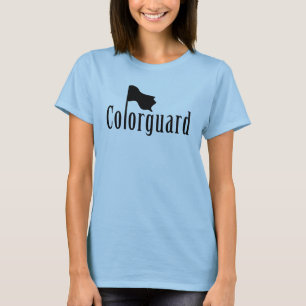 Colorguard Flagga Text T Shirt