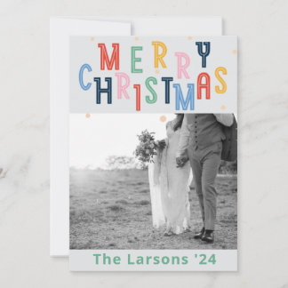 Colorida tarjeta navideña de Feliz Julkort