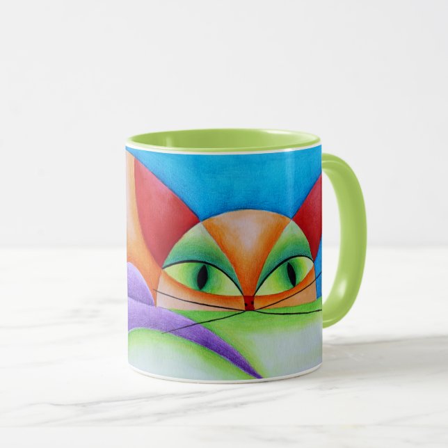 Colorido gato mugg (Framsida höger)