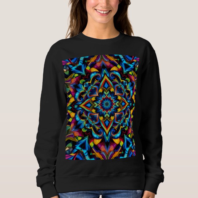 Colorido Kaleidoscope Mandala Design Mug, almohada T Shirt (Framsida)