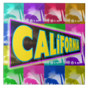 "Coloring California 2"-panel Kakelplatta