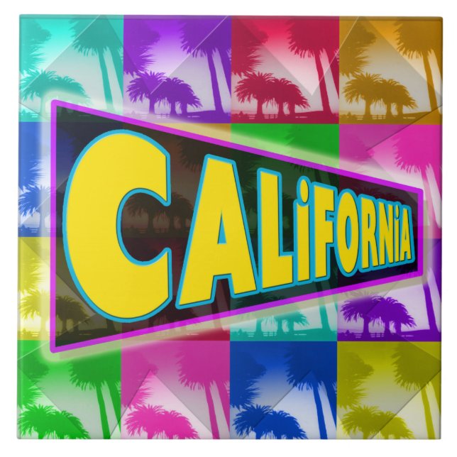 "Coloring California 2" Tile Kakelplatta (Framsidan)