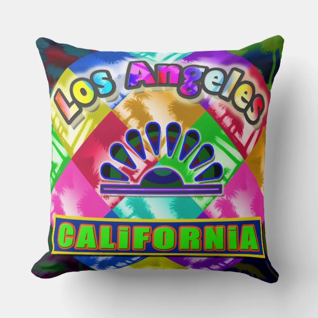 "Coloring Los Angeles 3" Pillow Kudde (Framsida)
