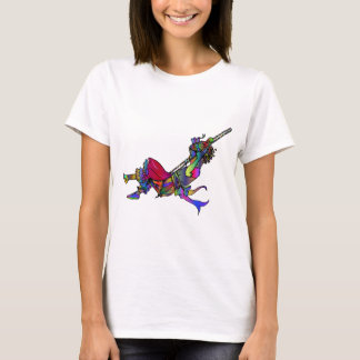 Colorized Girl Swinging T Shirt