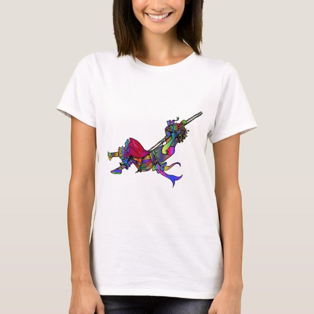 Colorized Girl Swinging T Shirt (Framsida)