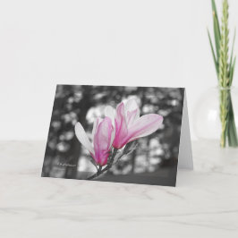Colorized tulip magnolia card kort