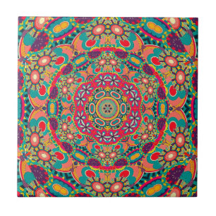 Colornate Kaleidoscope Mandala Mönster Kakelplatta