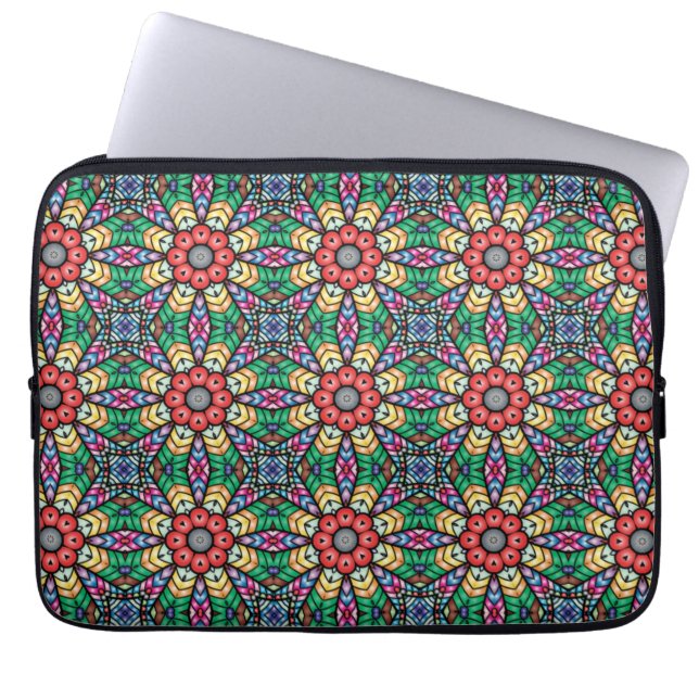 Colornate Kaleidoscope Mönster Laptop Fodral (Framsidan)