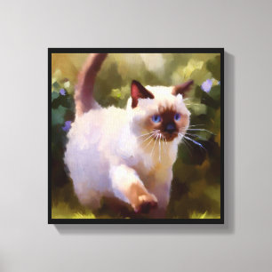 Colorpoint Shorthair Katt Canvastryck
