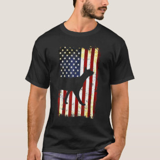 Colorpoint Shorthair Silhouette American Flagga 4: T Shirt