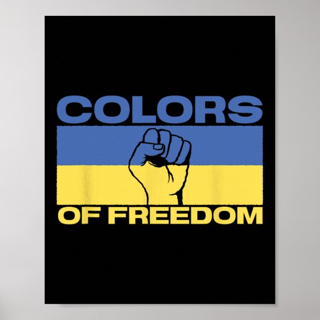Colors Of Freedom Ukraine Flag  Poster (Framsidan)