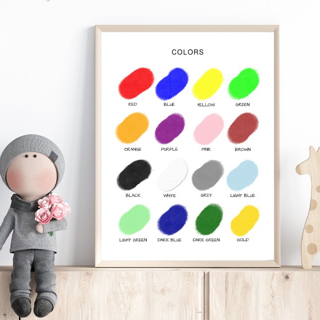 Colors Poster – Preschool Wall Art (Skapare uppladdad)