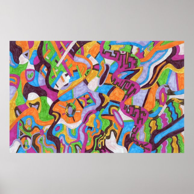 "Colorscape" Abstrakt Art Poster (Framsidan)
