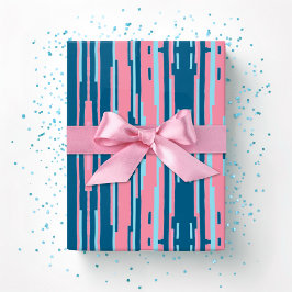 Colorstack Ikat in Pink and Aqua Presentpapper