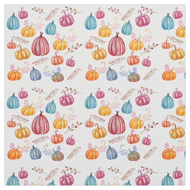 Colorul Fall, Rustic Pumpkins Fall Fabric Tyg (Provkarta)