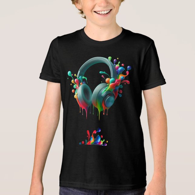 Colorul HeadPhone T Shirt (Framsida)