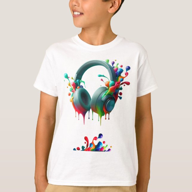 Colorul HeadPhone T Shirt (Framsida)