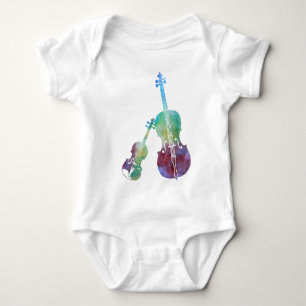 Colorwashed fiol och violoncell t-shirt