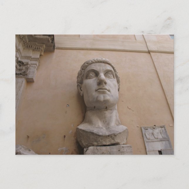 Colossal statue of Constantine, Rom, 315-220 CE. Vykort (Framsida)