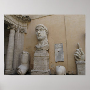 Colossal statue of Constantine, Rom, 315-220 Poster