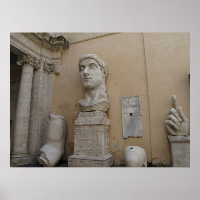 Colossal statue of Constantine, Rom, 315-220 Poster (Framsidan)