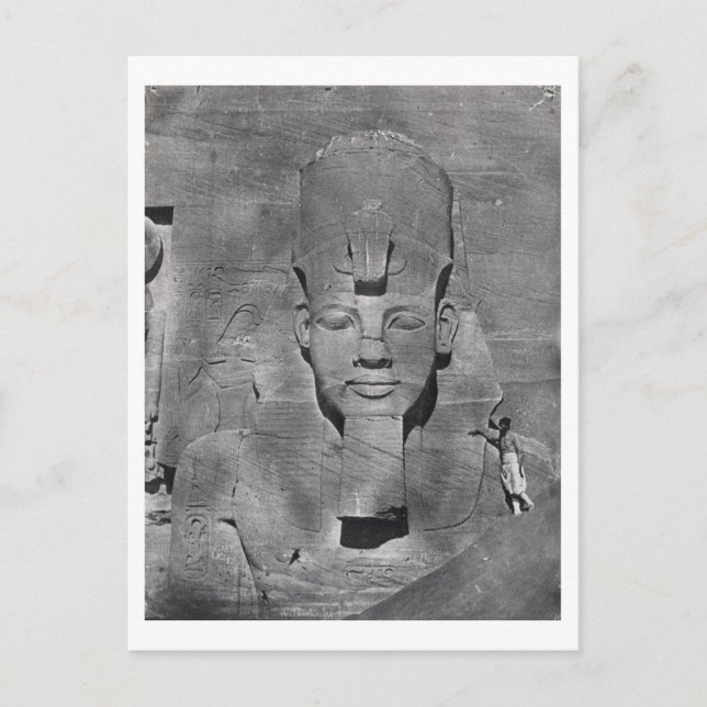Colossal statue of Ramesses II på Abu Simbel, 1850 Vykort (Framsida)