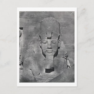 Colossal statue of Ramesses II på Abu Simbel, 1850 Vykort