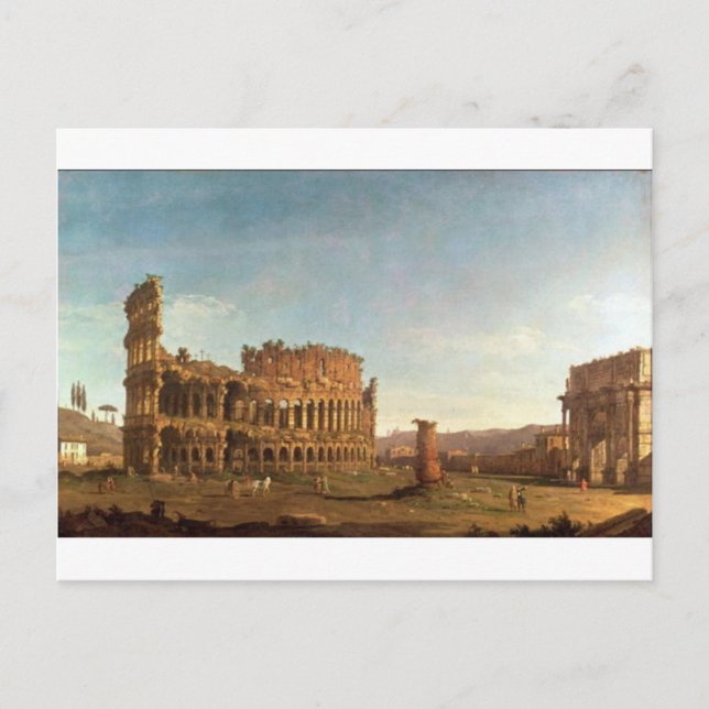 Colosseum and Arch of Constantine (Rom) Vykort (Framsida)