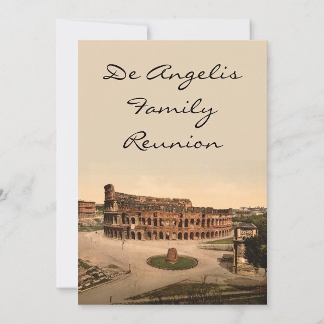 Colosseum and Meta Sudans, Rom, Italien Inbjudningar (Framsida)