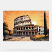 Colosseum antikt romerskt amfiteater under guld