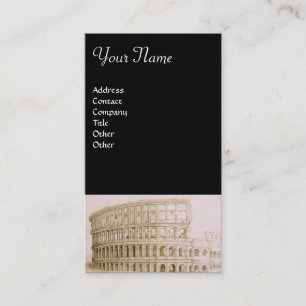 COLOSSEUM /Antique Architecture,Architect,Black Visitkort