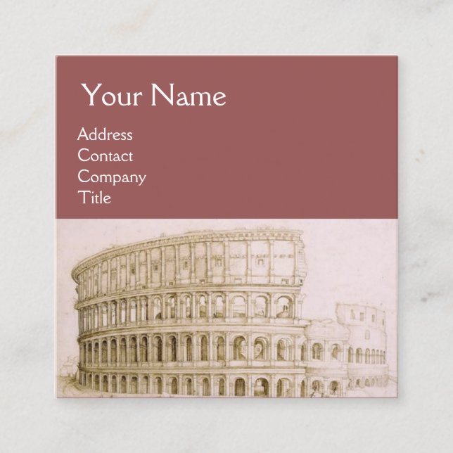 COLOSSEUM /Antique Architecture,Architect Fyrkantigt Visitkort (Framsida)