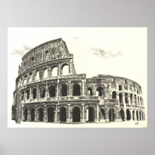 Colosseum - argt kläcka konsttryck poster
