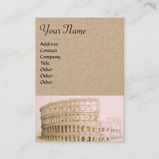 COLOSSEUM /Classic Architecture,Architect Kraft Visitkort (Framsida)