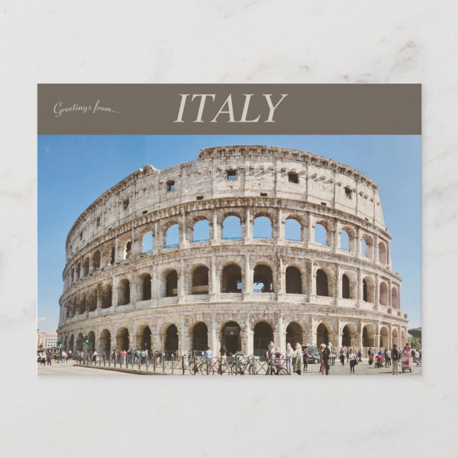 Colosseum eller Flavian Amphitheater i Rom Italien Vykort (Framsida)