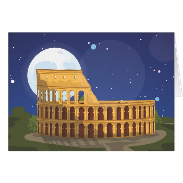 Colosseum i Rom Hälsningskort (Framsidan Horizontal)