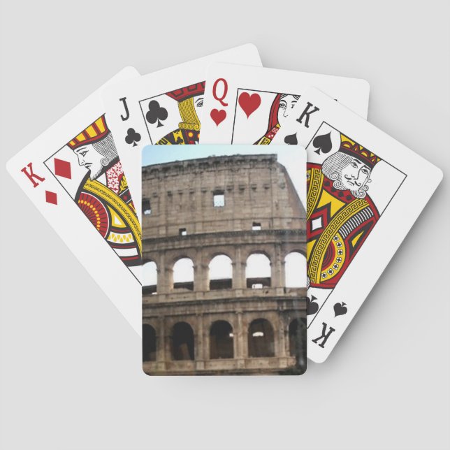 Colosseum Italiana Travel Photo Spel Kort (Baksidan)