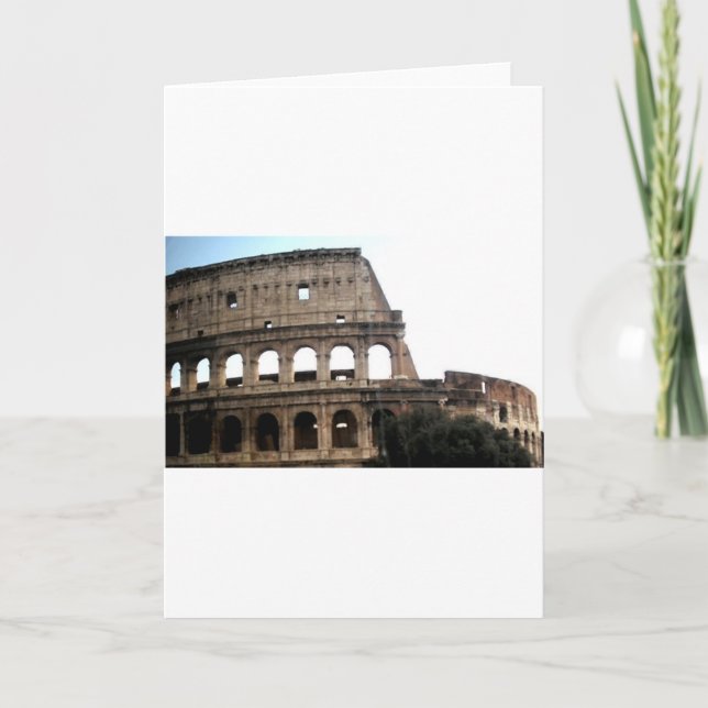 Colosseum Italiensk Resa Foto Kort (Framsida)